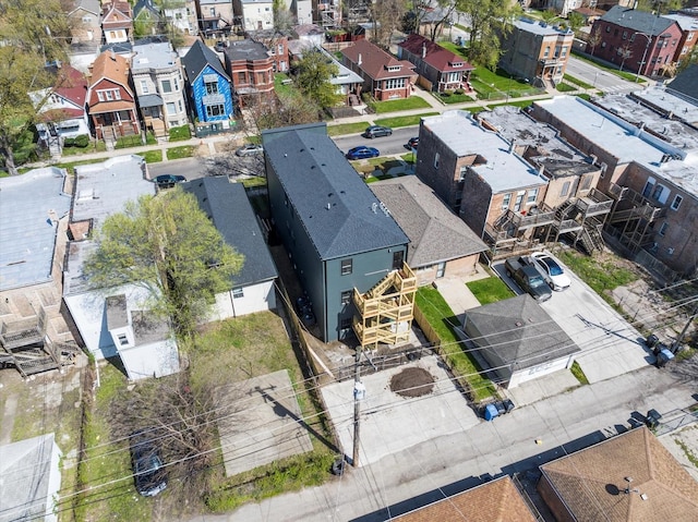 aerial view featuring a residential view