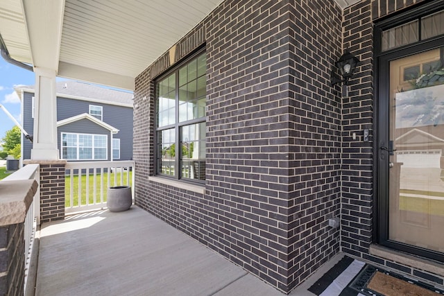 wooden deck with covered porch