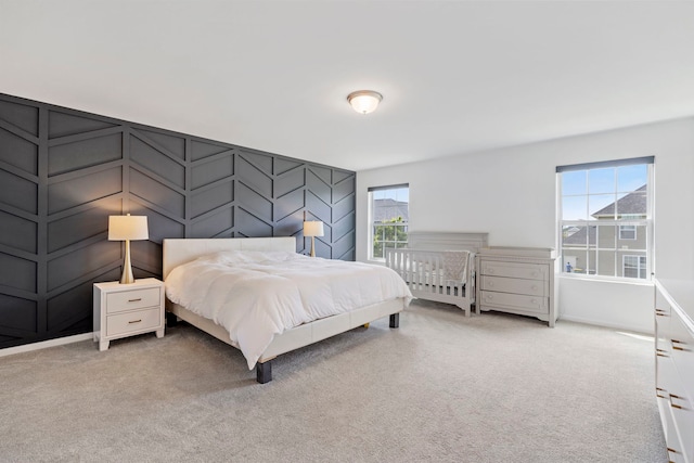 bedroom with carpet floors