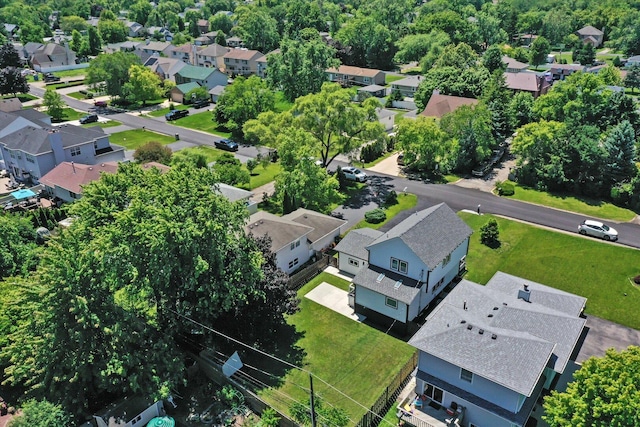 birds eye view of property featuring a residential view