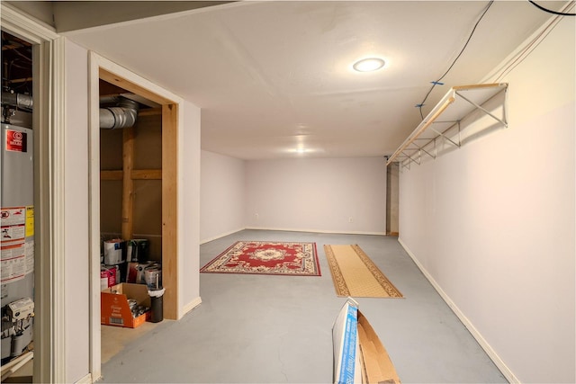 1306 Ewing St, Bloomington, IL 61701 - finished below grade area featuring gas water heater