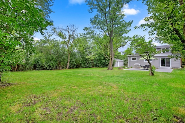 view of yard with a patio