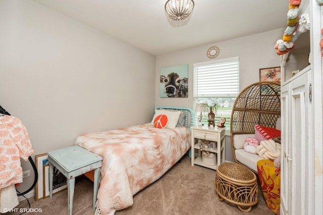 view of carpeted bedroom