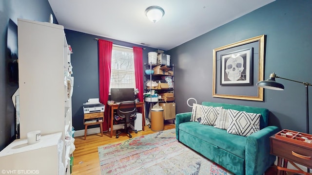 2452 N Lawndale Ave Unit G, Chicago, IL 60647 - office area featuring wood finished floors