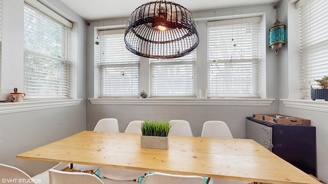 dining space featuring plenty of natural light