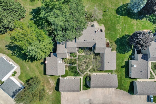 bird's eye view with a residential view