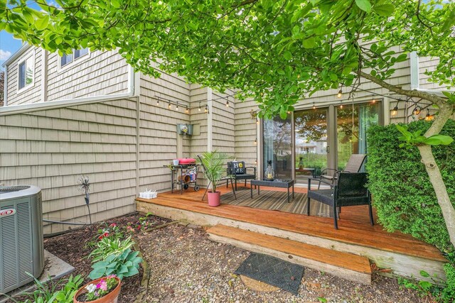 deck with central AC
