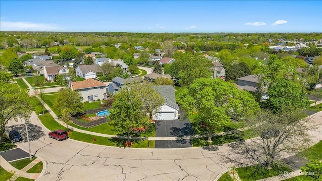 aerial perspective of suburban area