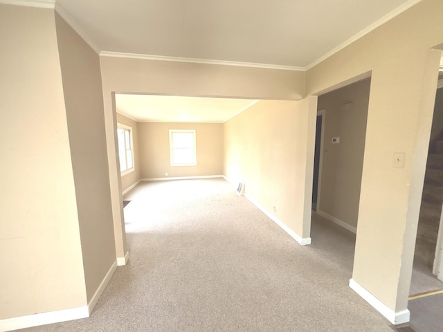 5404 Kimball Pl, Oak Lawn, IL 60453 - empty room featuring baseboards, carpet flooring, and crown molding