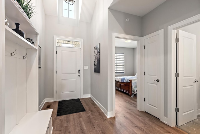 1340 Lacoma Ct, Lockport, IL 60441 - mudroom with baseboards and dark wood-style flooring