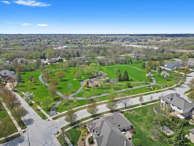 bird's eye view with a residential view