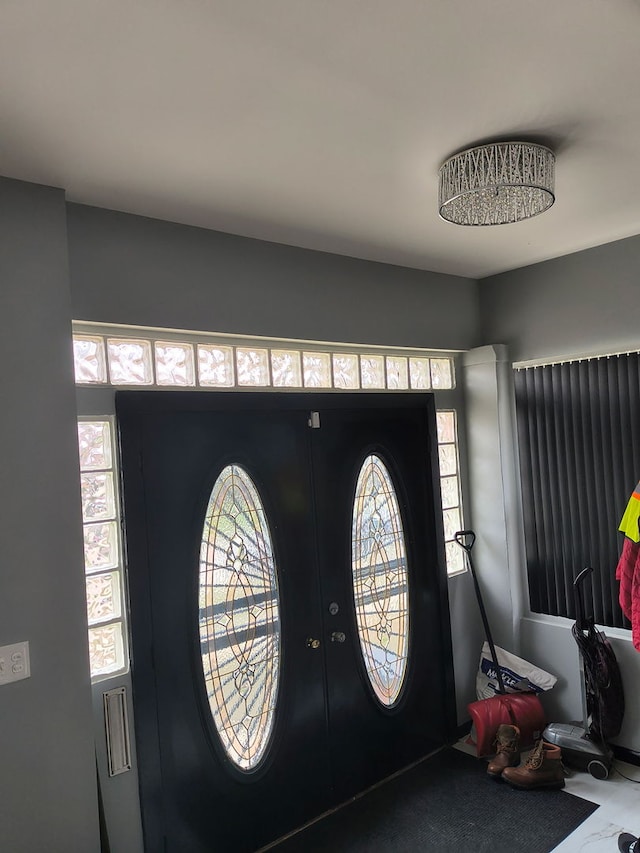 11414 S Wallace St, Chicago, IL 60628 - foyer entrance with french doors