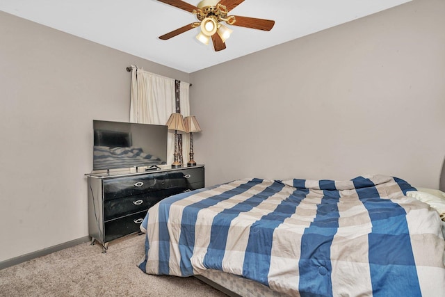 1 Red Wing Ct, Woodridge, IL 60517 - bedroom with a ceiling fan, light colored carpet, and baseboards