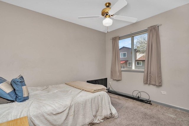 1 Red Wing Ct, Woodridge, IL 60517 - carpeted bedroom featuring baseboards and a ceiling fan