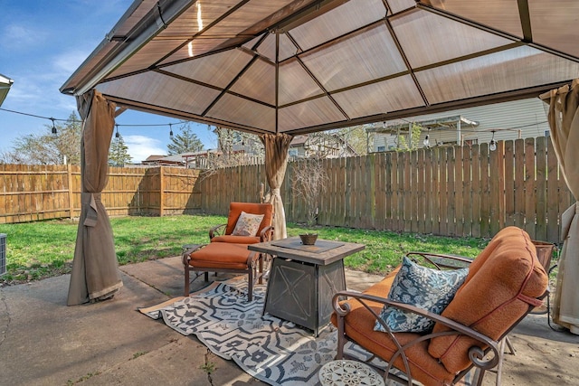 1 Red Wing Ct, Woodridge, IL 60517 - view of patio featuring a gazebo and a fenced backyard