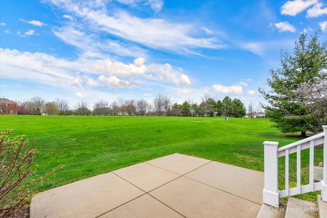 view of yard featuring a patio