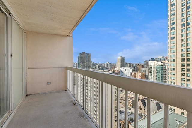 balcony with a view of city