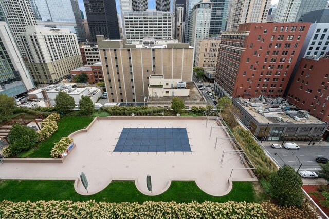bird's eye view featuring a view of city