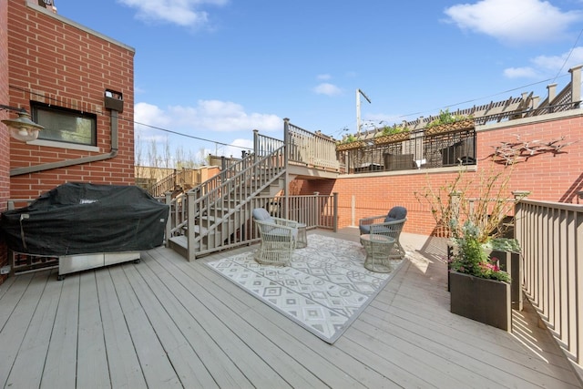 2215 N Lakewood Ave, Chicago, IL 60614 - wooden terrace featuring stairs