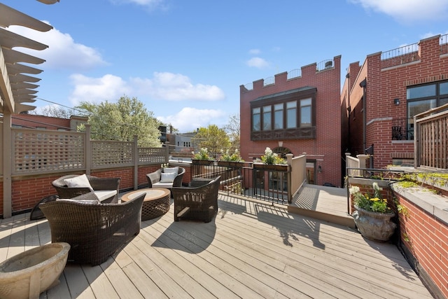 2215 N Lakewood Ave, Chicago, IL 60614 - wooden deck featuring outdoor lounge area