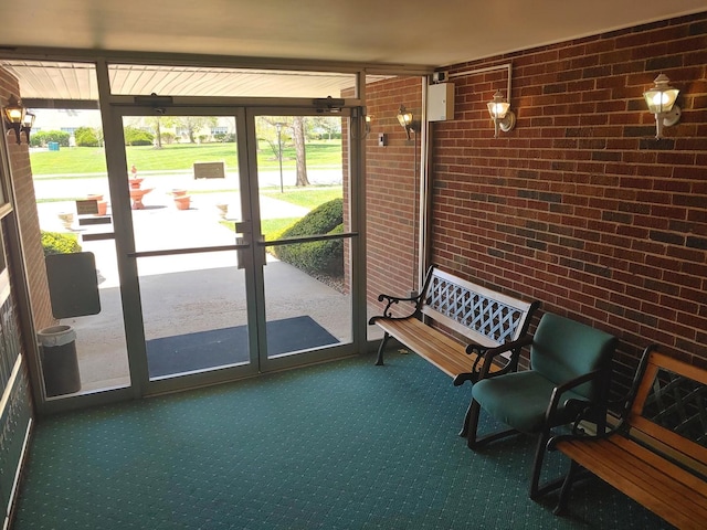 view of sunroom