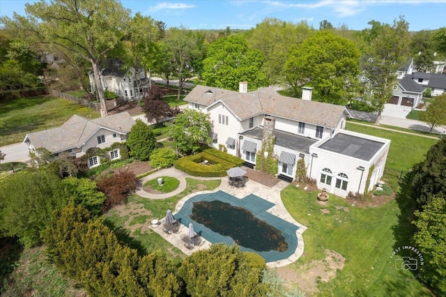 view from above of property