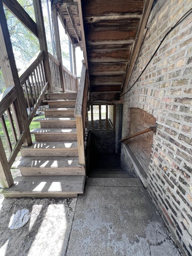 view of stairway