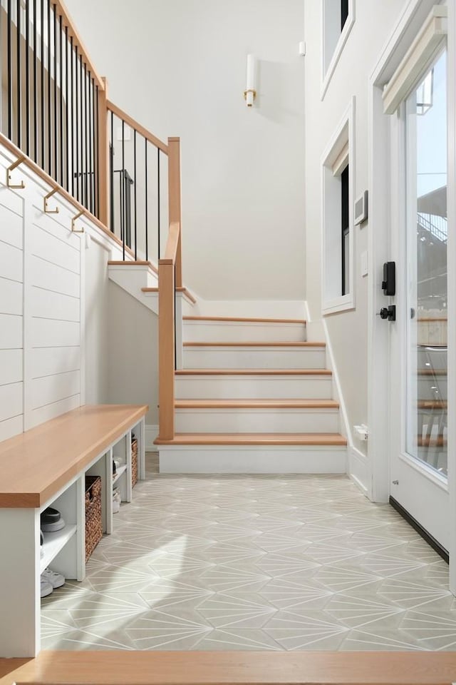 view of stairway
