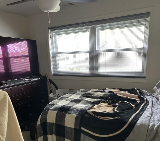 bedroom with ceiling fan