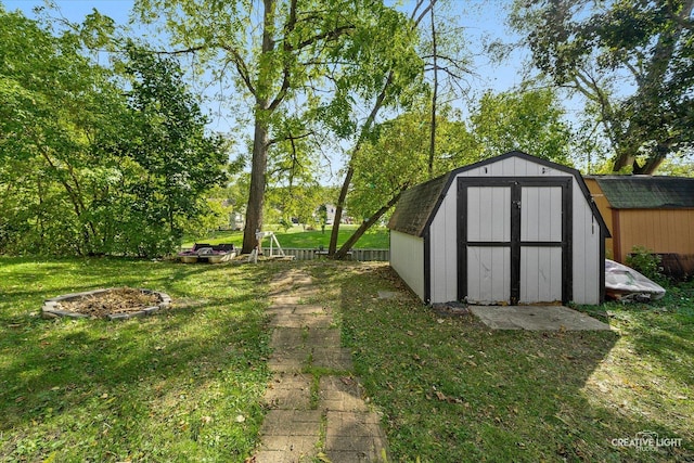 view of shed