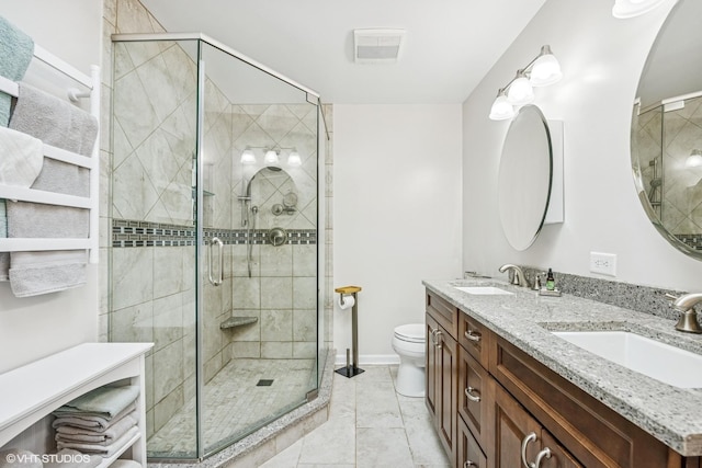 28139 W Okelly Dr, Ingleside, IL 60041 - bathroom with a sink, a stall shower, and toilet