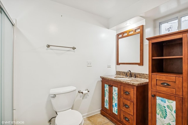 28139 W Okelly Dr, Ingleside, IL 60041 - bathroom with vanity, tile patterned flooring, baseboards, and toilet