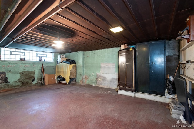view of basement