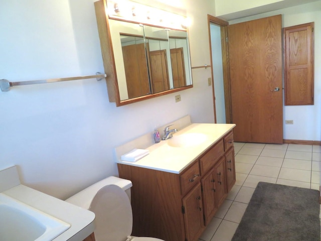 1321 Dresden Dr Unit C, Morris, IL 60450 - full bath with vanity, tile patterned flooring, and toilet