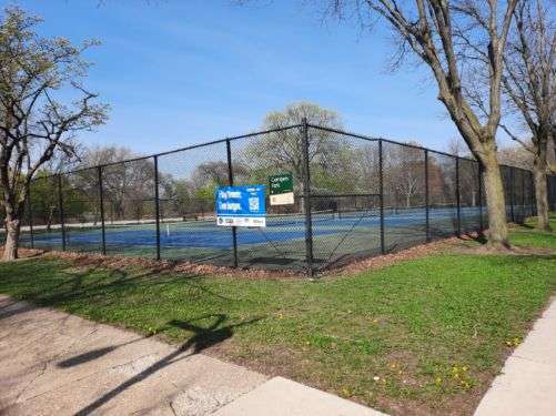 5030 N Keeler Ave, Chicago, IL 60630 - view of tennis court featuring fence