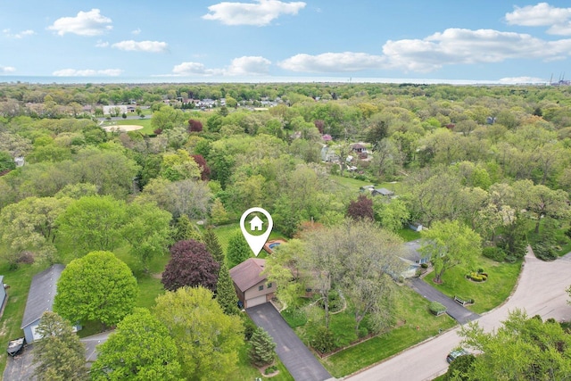 38413 N Tewes Ct, Beach Park, IL 60087 - bird's eye view of a heavily wooded area