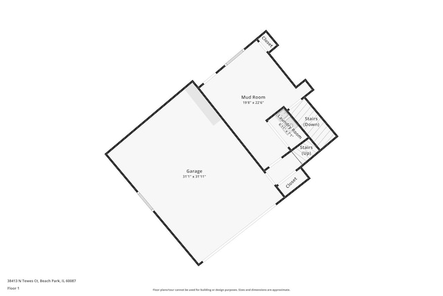 38413 N Tewes Ct, Beach Park, IL 60087 - property floor plan