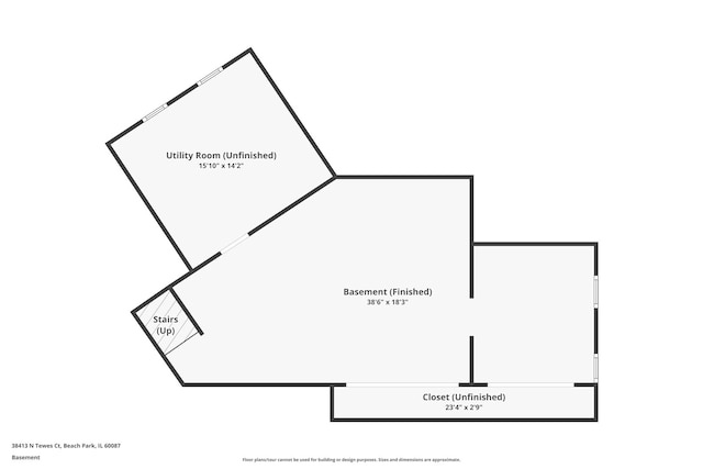 38413 N Tewes Ct, Beach Park, IL 60087 - property floor plan
