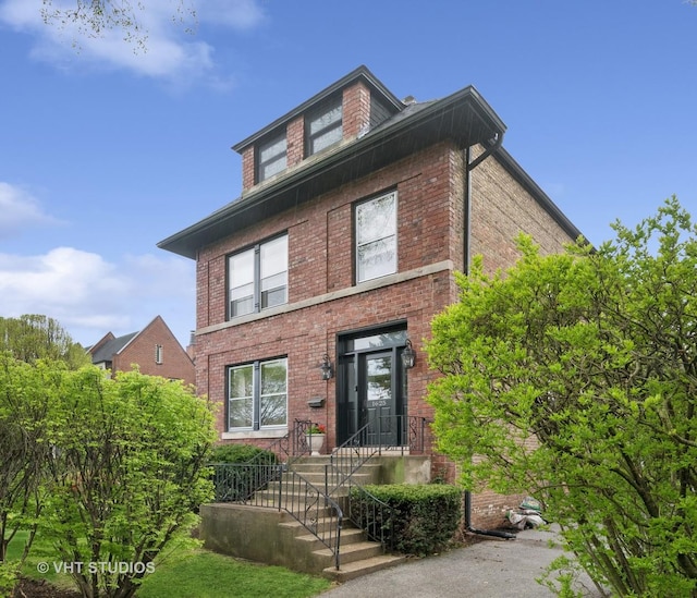 1625 Central Ave, Wilmette, IL 60091 - view of front facade featuring brick siding