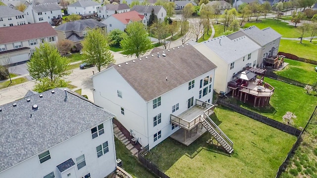 drone / aerial view featuring a residential view