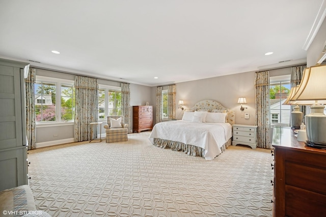 495 Willow Rd, Winnetka, IL 60093 - bedroom with ornamental molding, recessed lighting, and baseboards