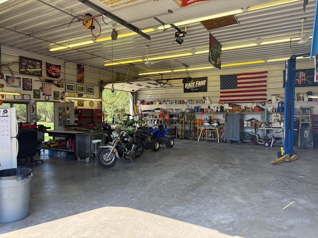 17N975 Harmony Rd, Hampshire, IL 60140 - garage with a workshop area