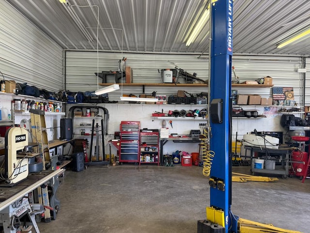 17N975 Harmony Rd, Hampshire, IL 60140 - garage with a workshop area
