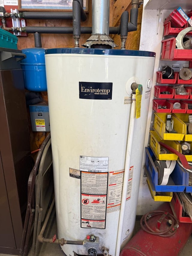 17N975 Harmony Rd, Hampshire, IL 60140 - utility room with gas water heater