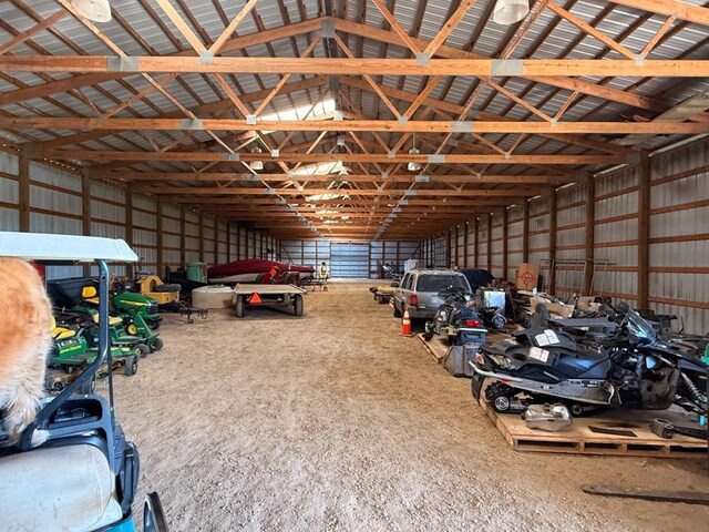 17N975 Harmony Rd, Hampshire, IL 60140 - garage featuring metal wall