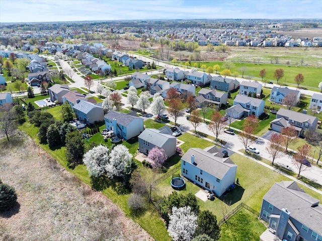 bird's eye view with a residential view