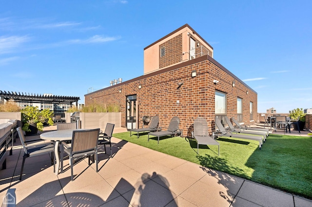 view of patio with outdoor dining space