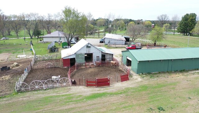 bird's eye view featuring a rural view