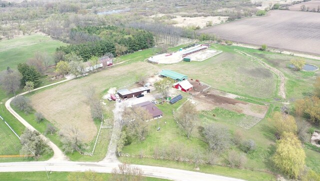 bird's eye view featuring a rural view