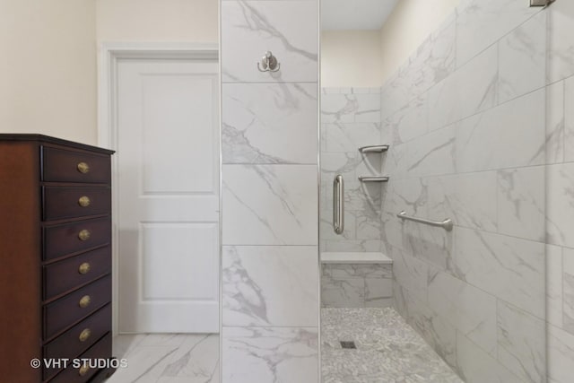 13 Briden Ln Unit 13, Sycamore, IL 60178 - full bathroom with marble look tiles and a marble finish shower